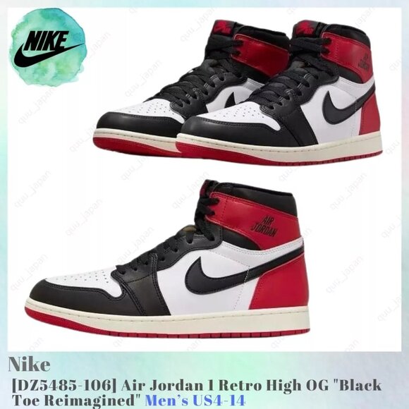Size 9 - Air Jordan 1 Retro OG High Black Toe Reimagined - Picture 5 of 7